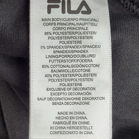 New Fila Hoodie Womens Large Black Velvet 1/4 Zip Hooded Pullover Sweatshirt NWT - Picture 11 of 15